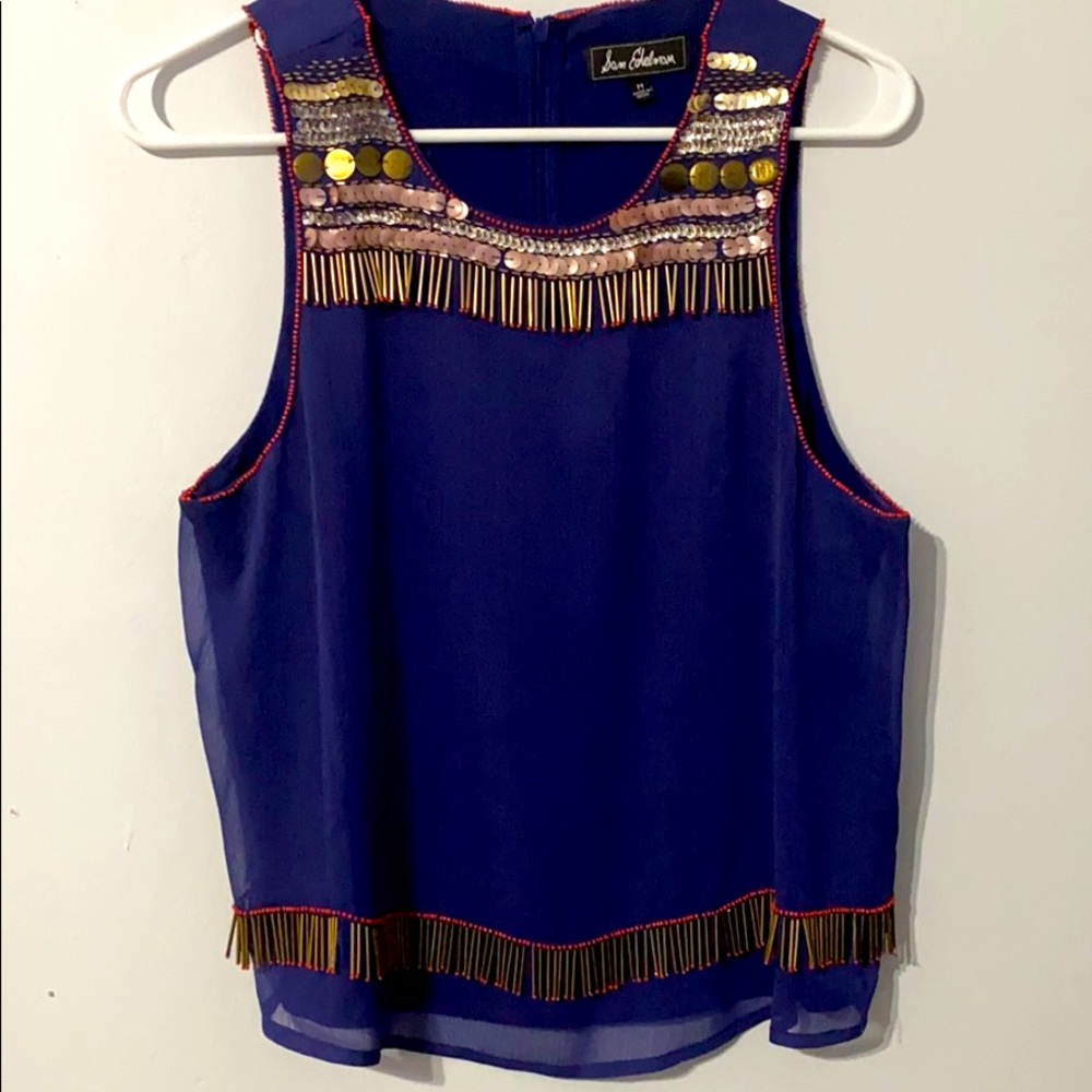 Beaded front crop style